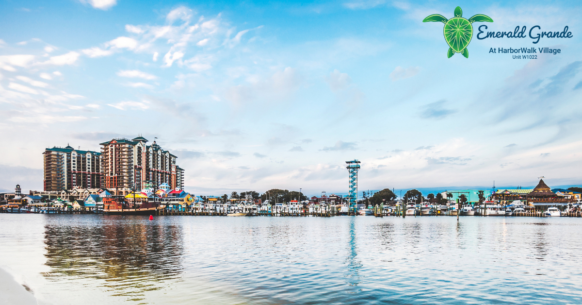 Emerald Grande resort and HarborWalk Village waterfront in Destin Florida